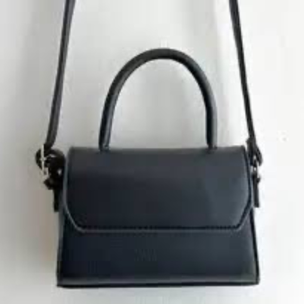 Antonio Milani Navy Blue Top Handle Small Purse, New, MSRP $225